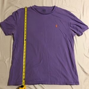 Purple Polo T shirt with Orange horse. Size Medit
